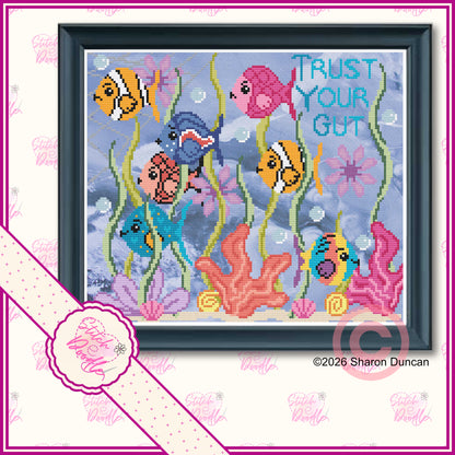 Trust Your Gut - Bright Colourful Fish Sampler - Digital Download