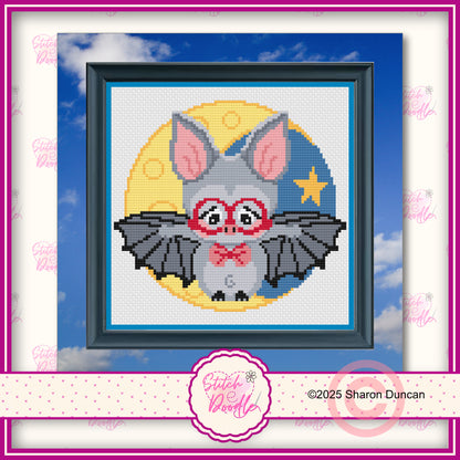 Too Cute To Spook Wee Bit Batty Front and Back - 2 charts - Digital Download