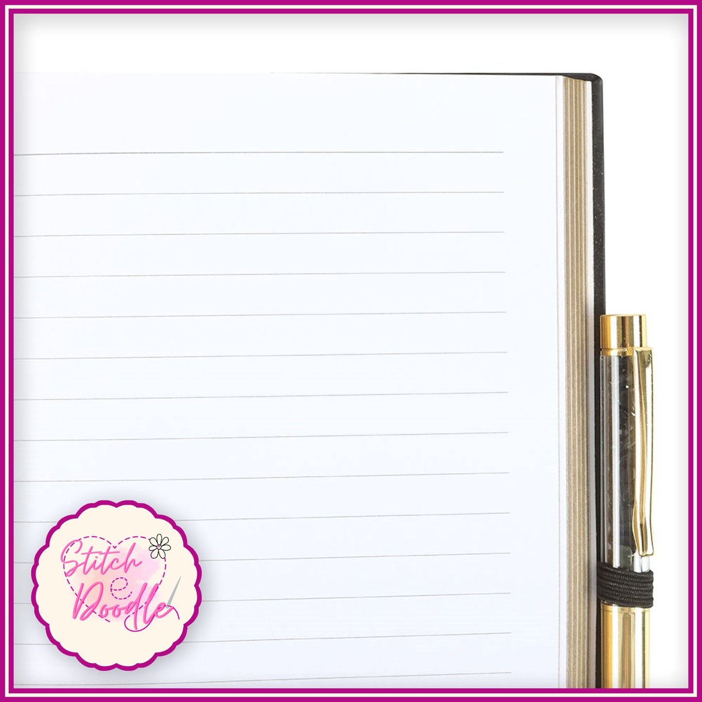 A5 Crystal Journal - Yin-Yang Journal with Black Obsidian Pen