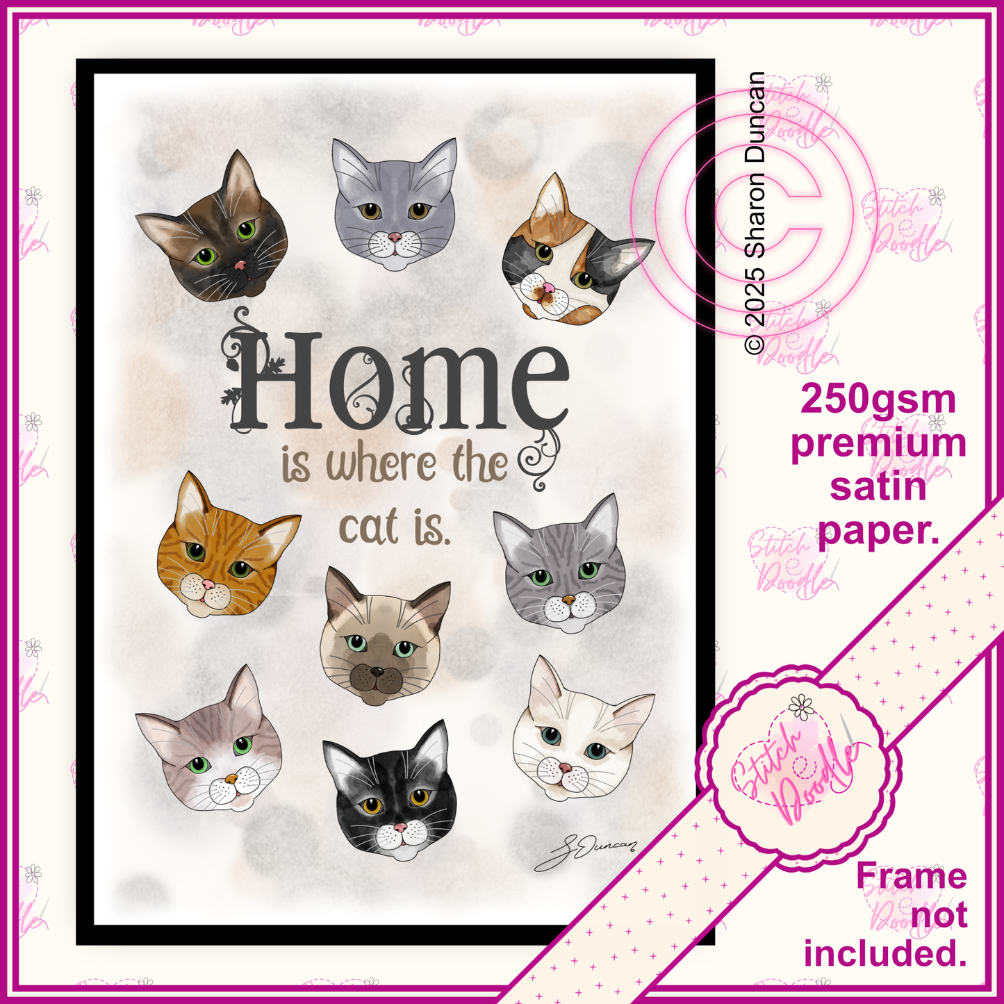 Thoughtful Art Print - Home is Where the Heart Is - Toe Beans Collection