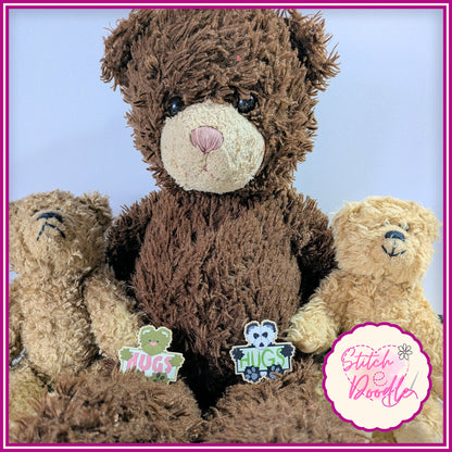 BOGOF Bear Hug Collectible Wooden Pins - Brown bear & Panda Bear