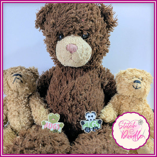BOGOF Bear Hug Collectible Wooden Pins - Brown bear & Panda Bear