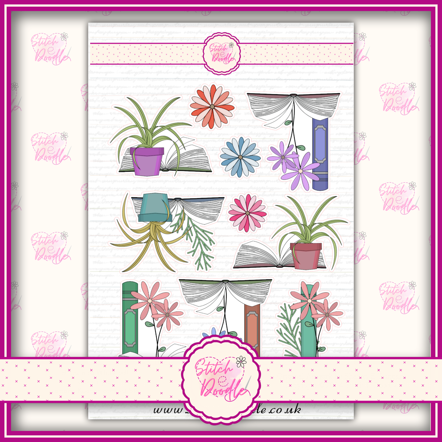 Sticker Sheet - Between the Pages Books - 10 stickers