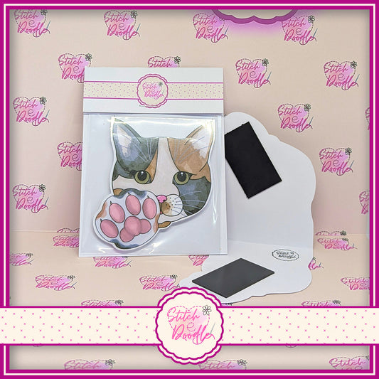 Magnetic Bookmark Toe Beans Collection.  Calico Cat.