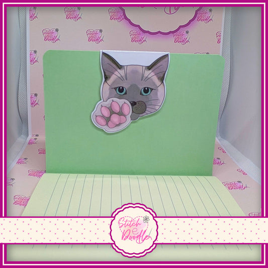 Magnetic Bookmark Toe Beans Collection.  Siamese Cat