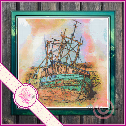 Boat at Anstruther - Full Coverage - Digital Download PDF and Patternkeeper
