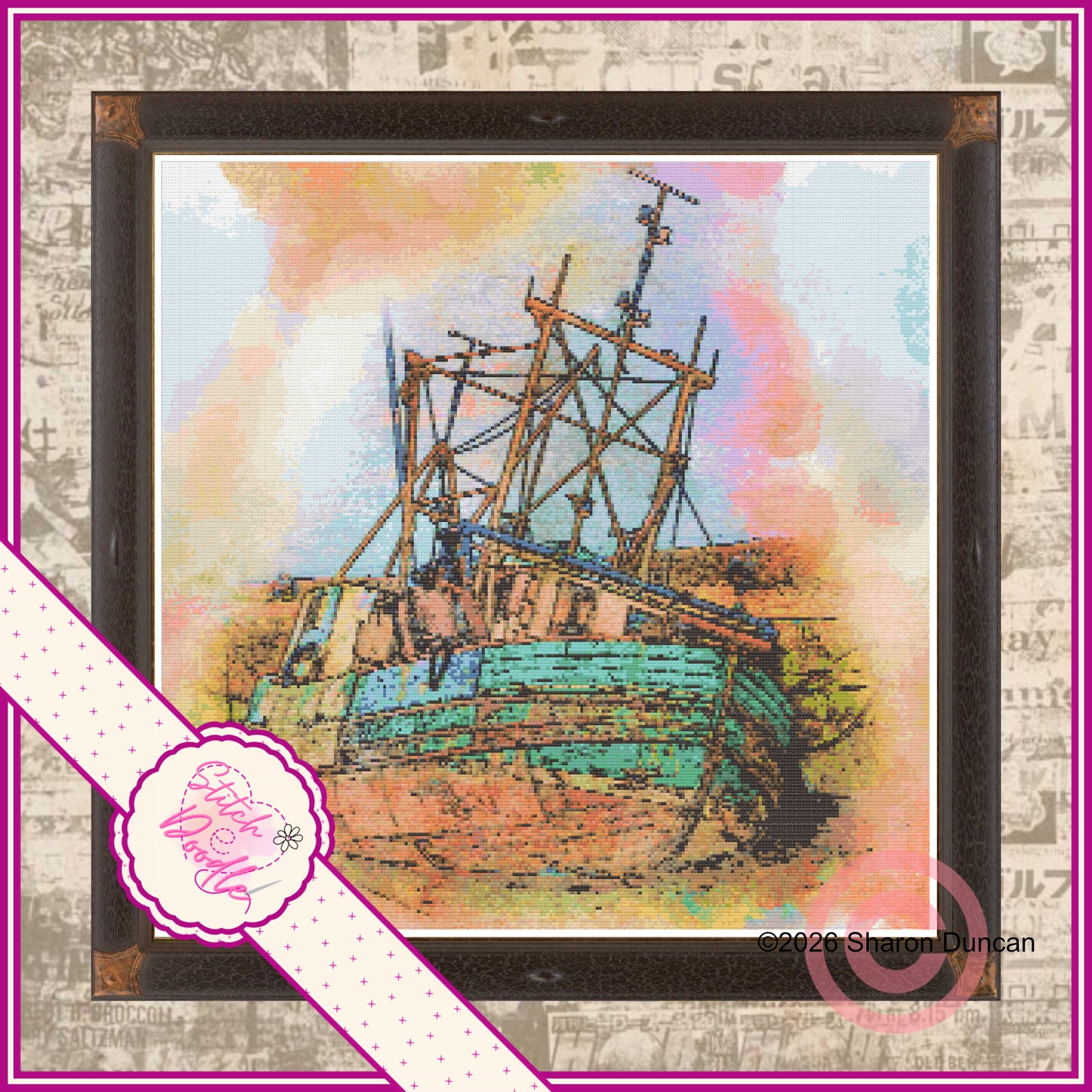 Boat at Anstruther - Full Coverage - Digital Download PDF and Patternkeeper