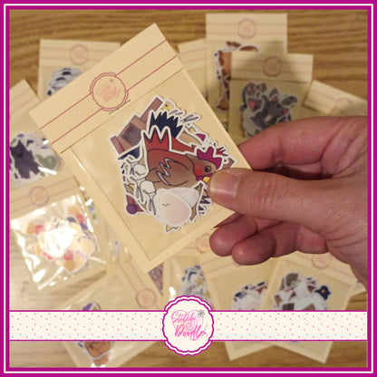 HEN HOUSE Glossy Vinyl Sticker Packs. 19 stickers per pack. Cute, Fun and Durable. Decorate journals, planners & more..