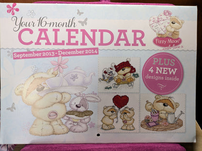 DESTASH - 5 Cross Stitch Calendars featuring 28 Designs from Wrendale, Forever Friends and more.