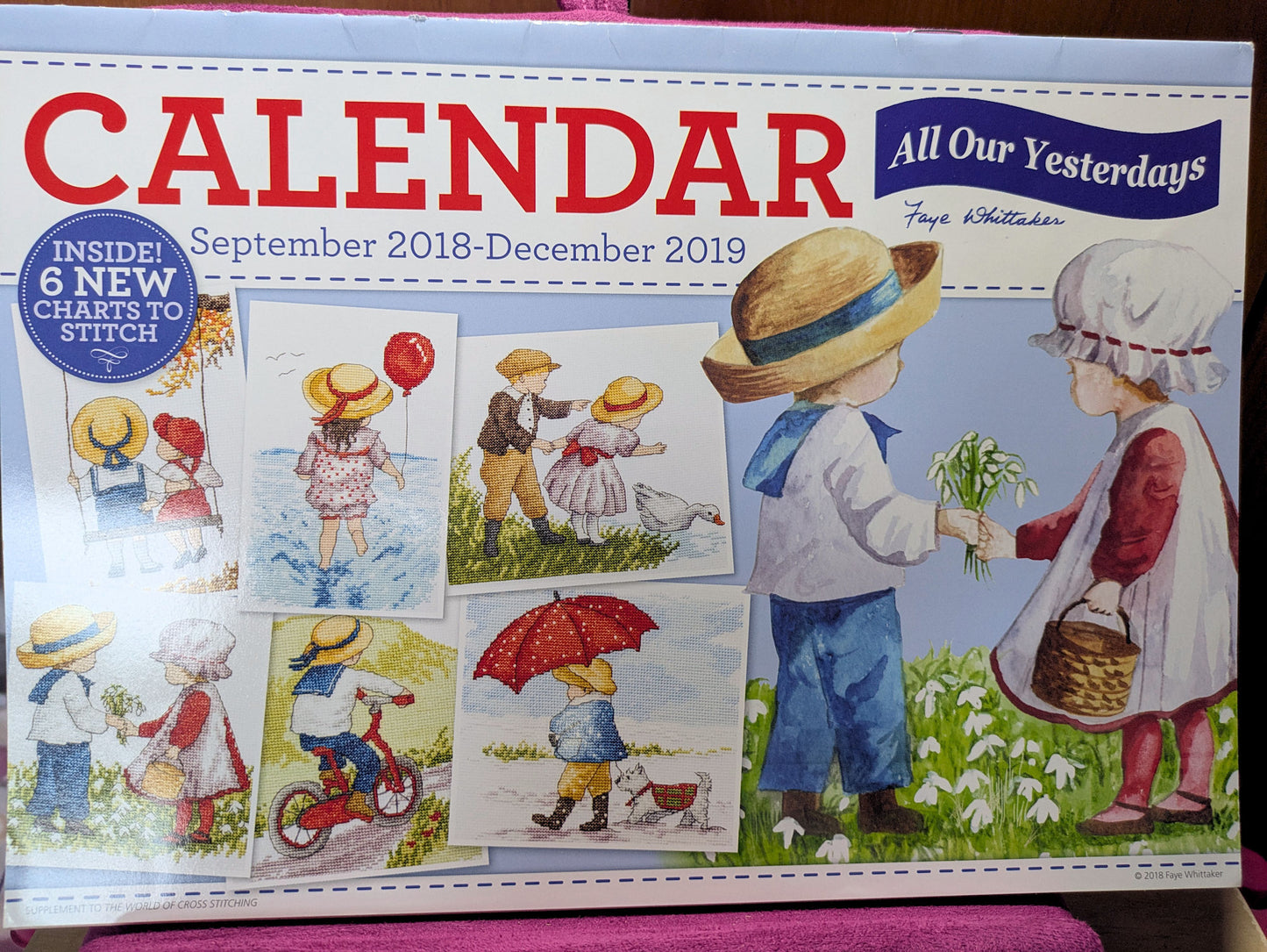 DESTASH - 5 Cross Stitch Calendars featuring 28 Designs from Wrendale, Forever Friends and more.