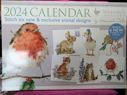 DESTASH - 5 Cross Stitch Calendars featuring 28 Designs from Wrendale, Forever Friends and more.