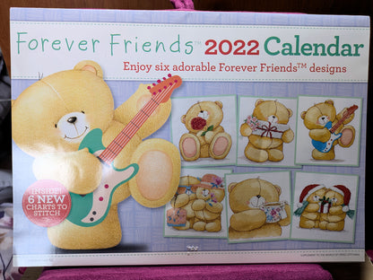 DESTASH - 5 Cross Stitch Calendars featuring 28 Designs from Wrendale, Forever Friends and more.