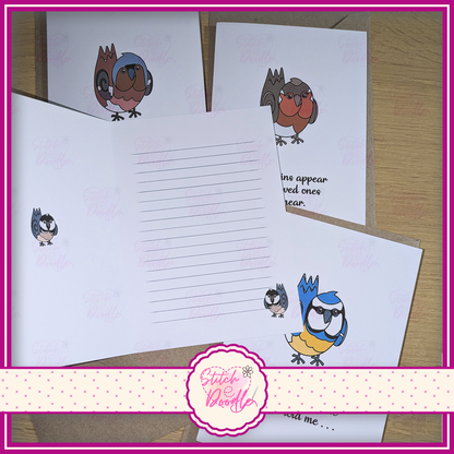 A6 Notelets and Envelopes - Chirpy Chums - Set of 4