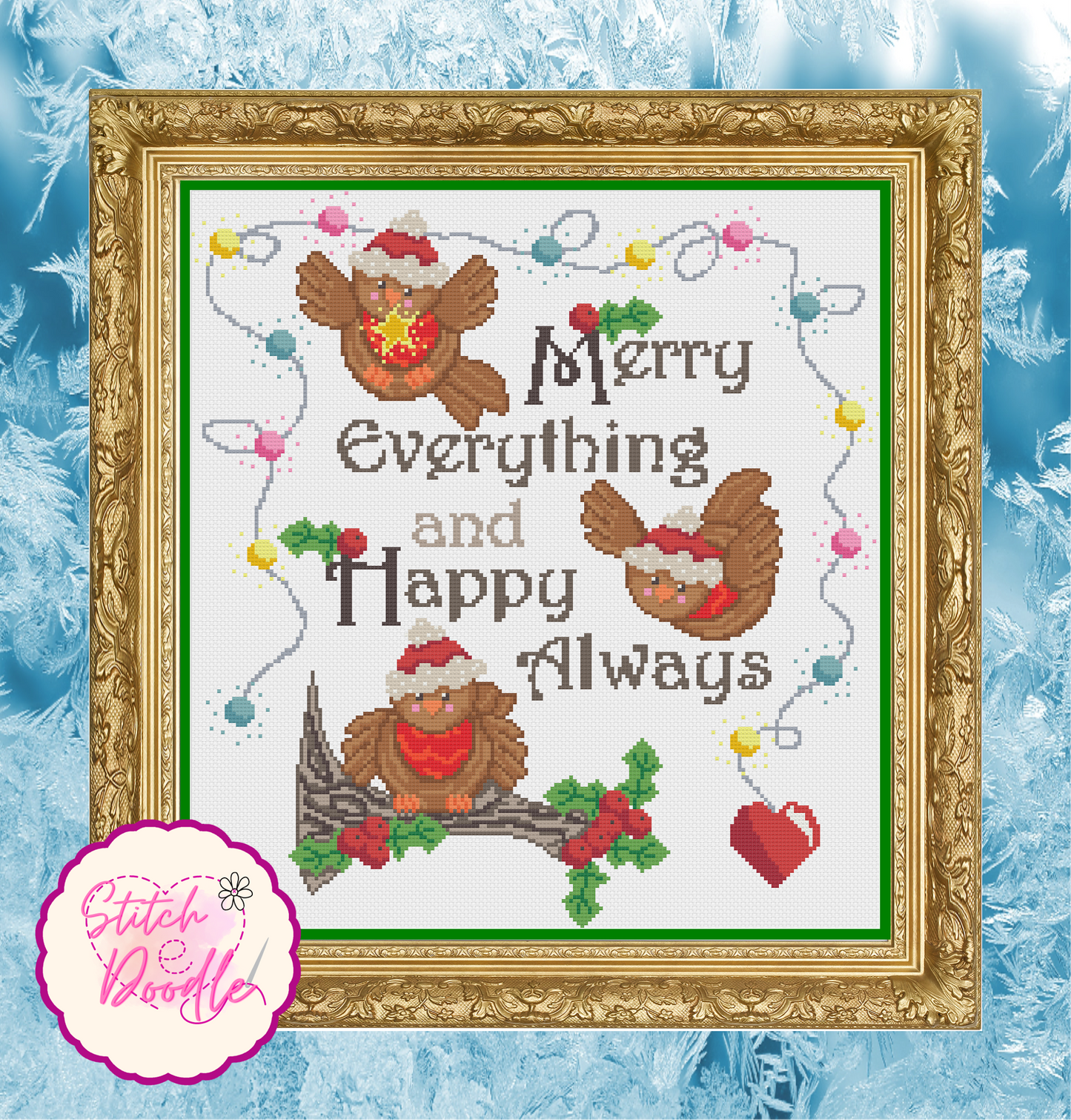 Festive Robins Merry Everything Sampler - Digital Download