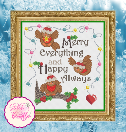 Festive Robins Merry Everything Sampler - Digital Download