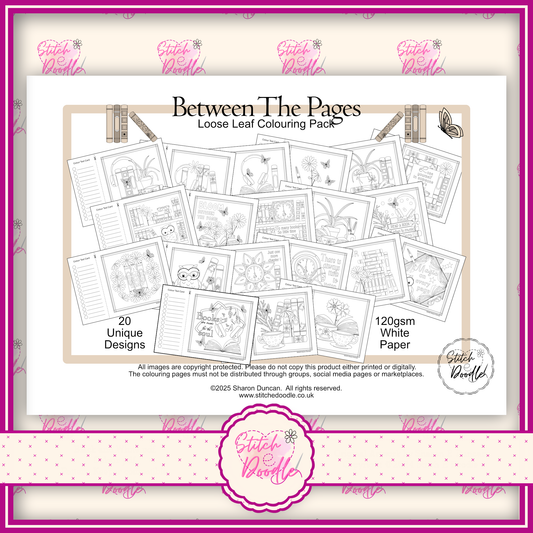 Colouring Book.  Digital Download.  Between the Pages.  20 exclusive designs