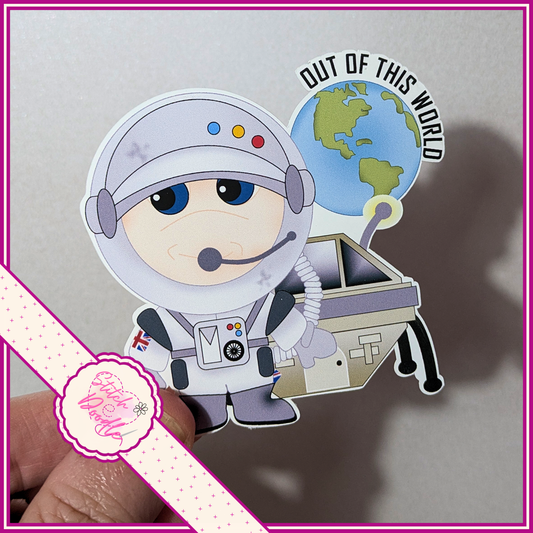 XL Single Sticker - Dinky Dudes Character Sticker - Out of this world - Spaceman