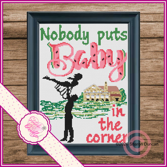 Cross Stitch Chart - In The Corner - Movie Inspired - Digital Download