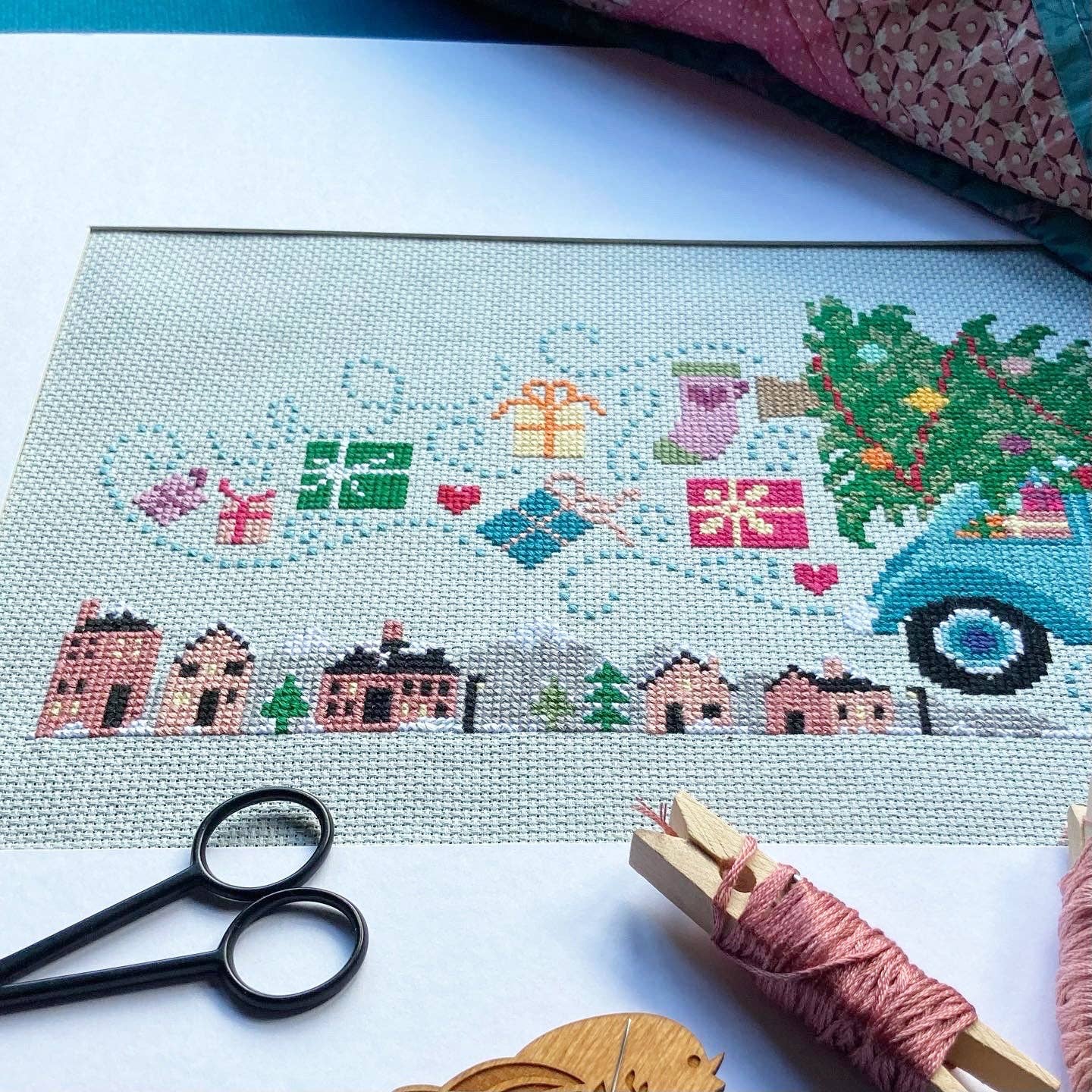 Driving Home for Christmas - Printed Chart by Love Poppet