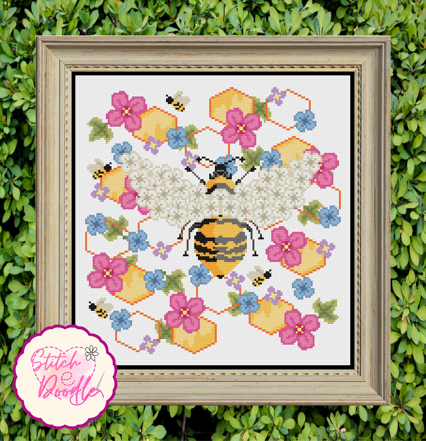 Bright and Beautiful Bee in Bloom - Digital Download
