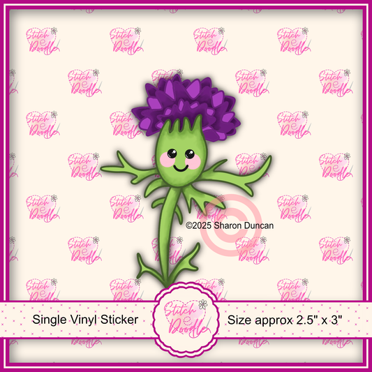 XL Single Sticker - Funky Thistle
