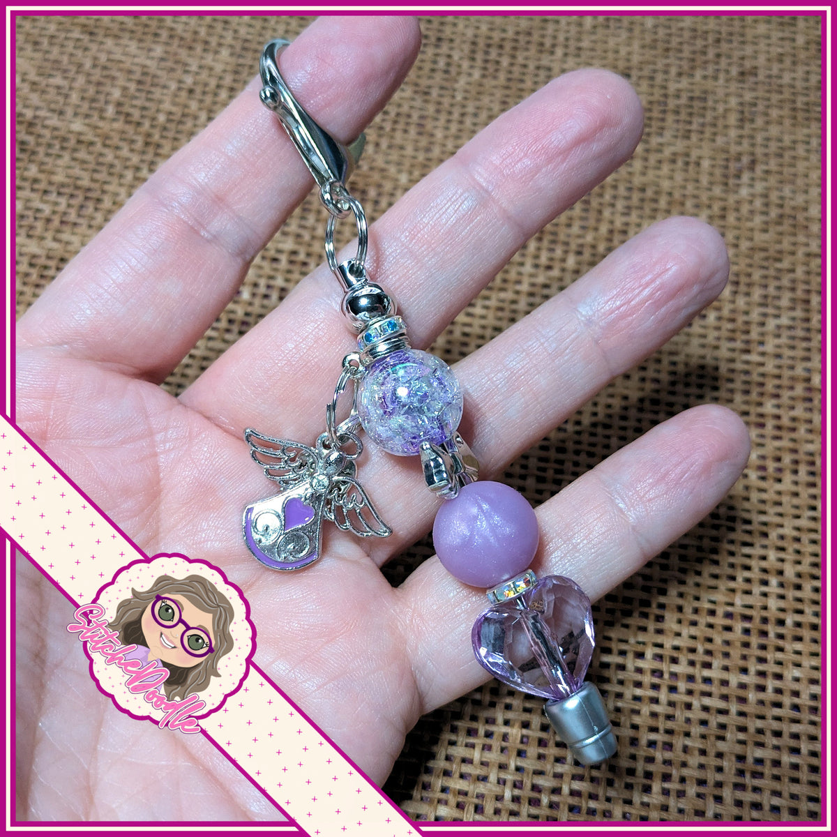Guardian Angel Bag Charm/Keyring with lots of sparkle - Ideal Gift
