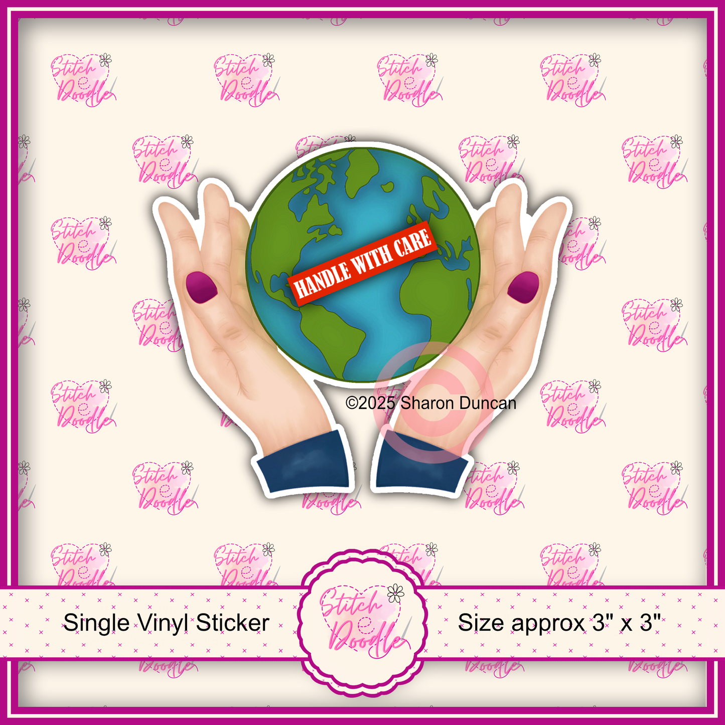 XL Single Sticker - Holding on Inspirational Sticker - Earth