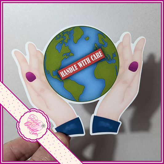 XL Single Sticker - Holding on Inspirational Sticker - Earth