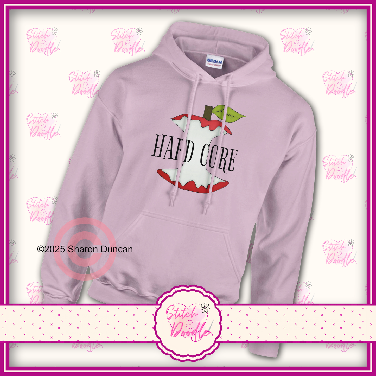 Hard Core apple pun Classic Unisex Pullover Hoodie
