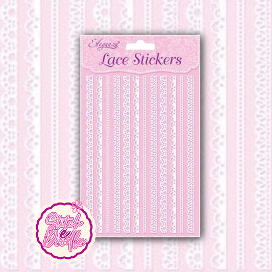 Delicate Lace Stickers - Lace edges - 17 cm long
