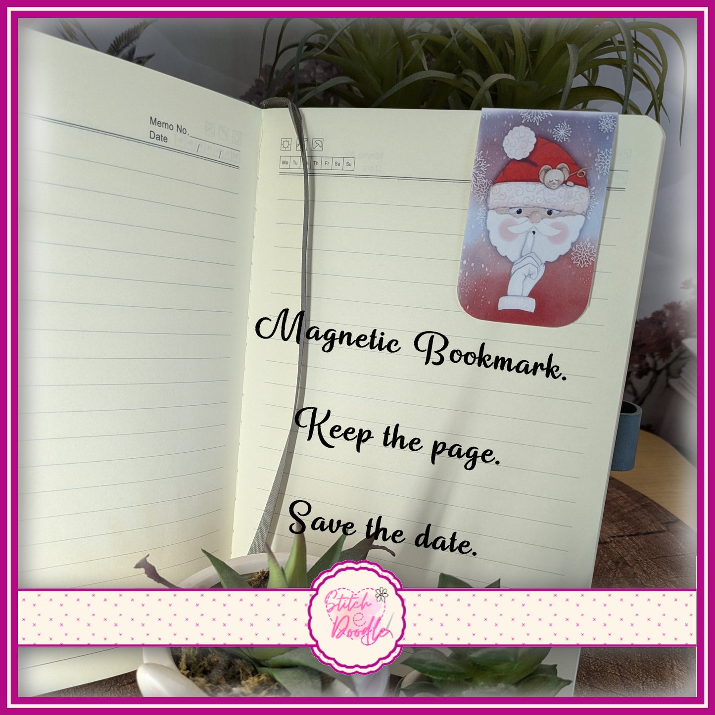 Magnetic Bookmark - Large magnet - Night Before Christmas
