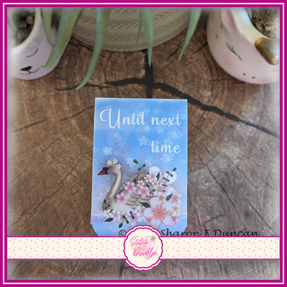 Magnetic Bookmark - Large magnet - Elegant Swan