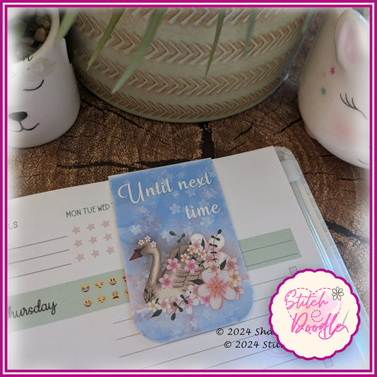 Elegant Swan Magnetic Bookmark.