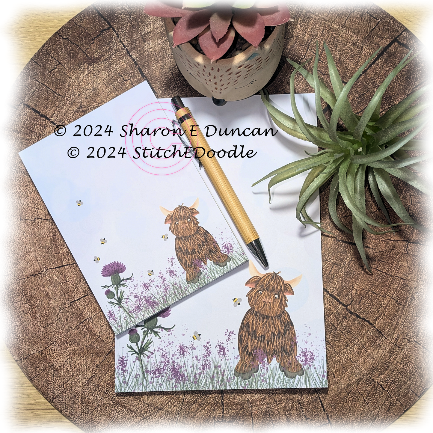 Highland Hamish A6 Notepad - 50 sheets un-coated 100 gsm paper
