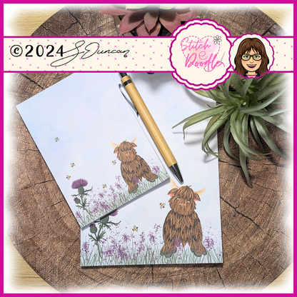 Highland Hamish A6 Notepad - 50 sheets un-coated 100 gsm paper