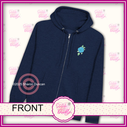 Be Your Own Kind of Beautiful - Back and Front Print - Premium Unisex Zip Hoodie Navy