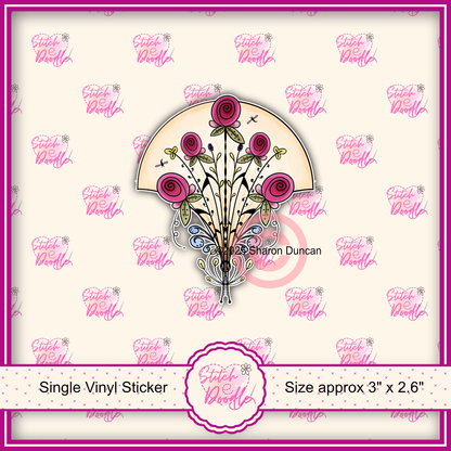 XL Single Sticker - Nouveau Rose Bouquet - Glossy