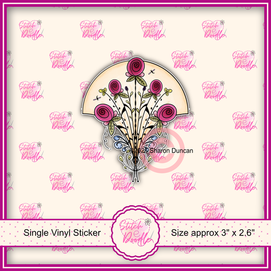 XL Single Sticker - Nouveau Rose Bouquet - Glossy