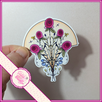 XL Single Sticker - Nouveau Rose Bouquet - Glossy