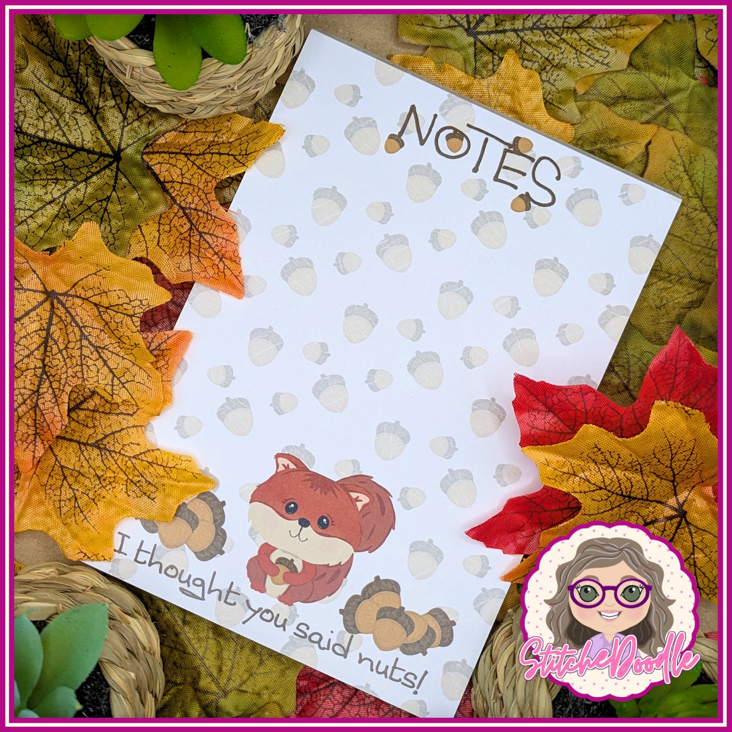 The Nutty Nook A6 Notepad - 50 sheets un-coated 120 gsm paper