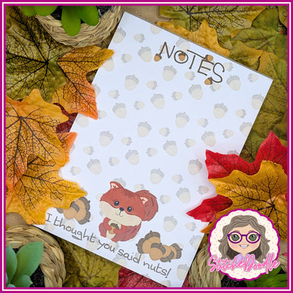 The Nutty Nook A6 Notepad - 50 sheets un-coated 120 gsm paper