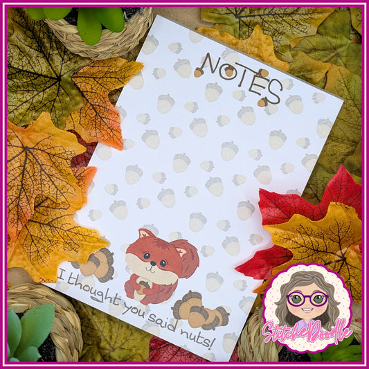 The Nutty Nook A6 Notepad - 50 sheets un-coated 120 gsm paper