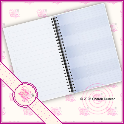 Gift Set - Paintbox Petals - A5 Notebook, Beaded Pen and Bookmark.