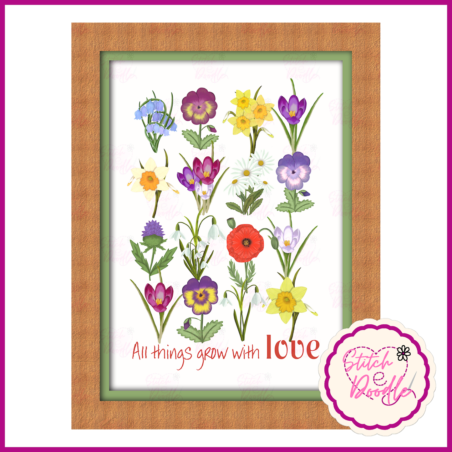 Inspirational Art Print - All Things Grow With Love