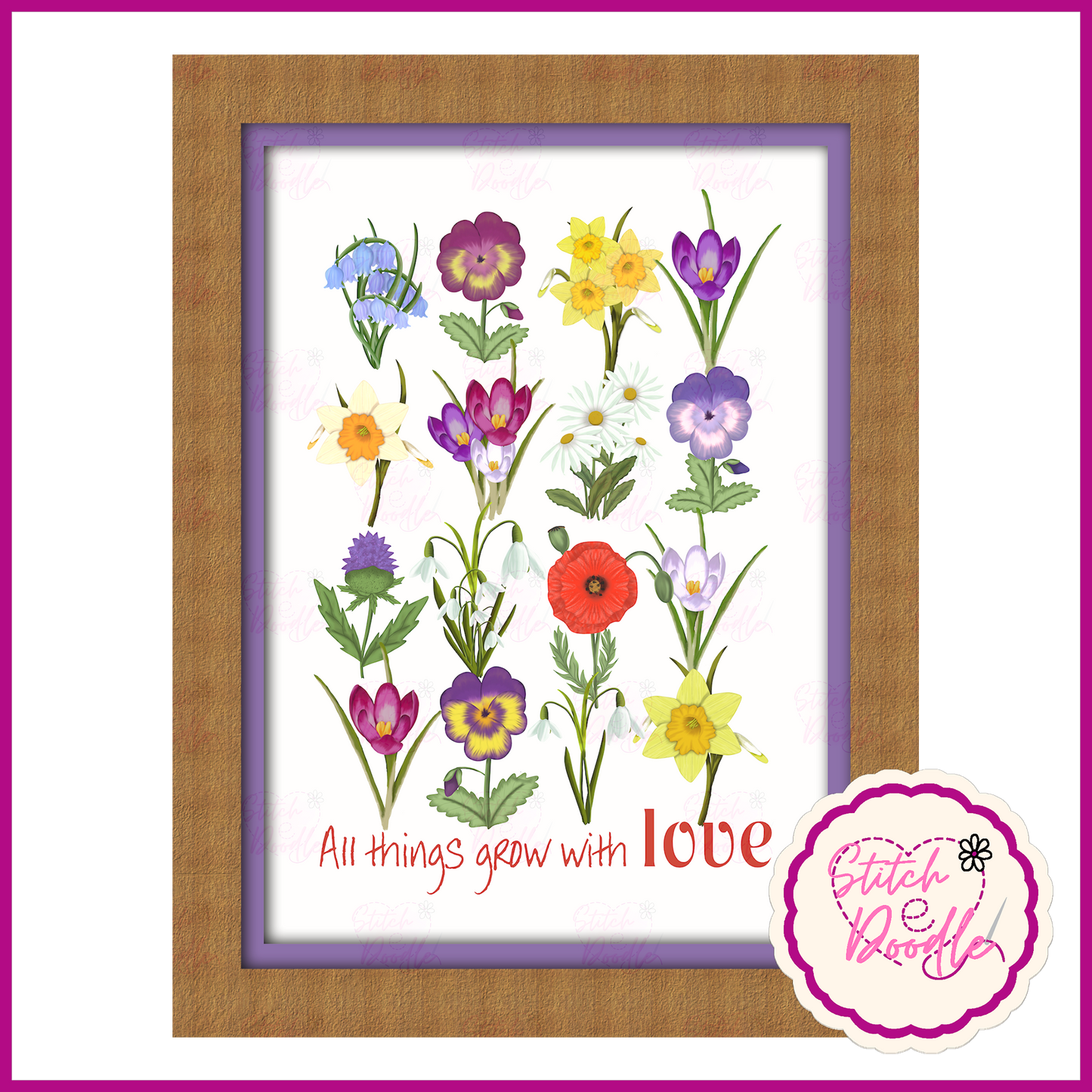 Inspirational Art Print - All Things Grow With Love