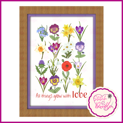 Inspirational Art Print - All Things Grow With Love