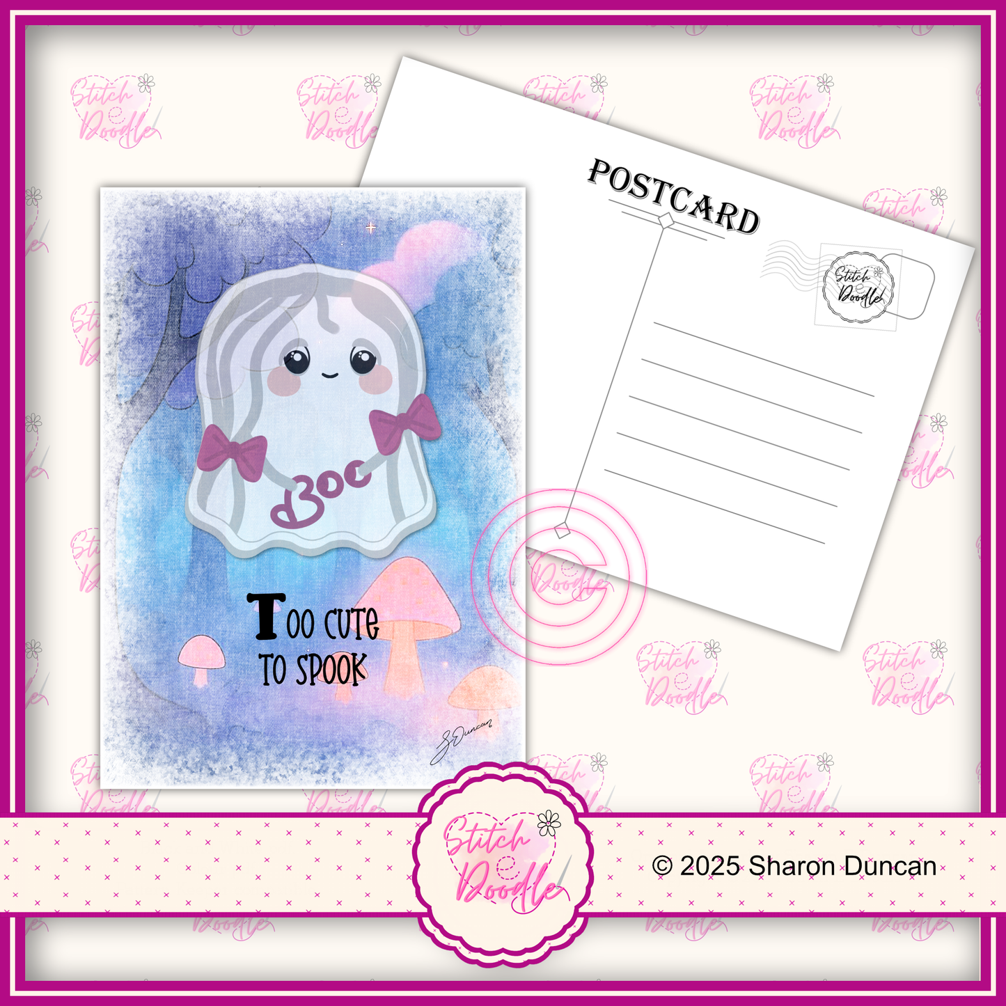 A5 Art Print/Postcard 6 Piece Collection - Too Cute To Spook - set 1