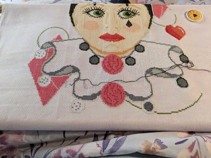 Colourful Pierrot Style Clown - Digital Download PDF and Patternkeeper