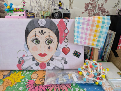 Colourful Pierrot Style Clown - Digital Download PDF and Patternkeeper