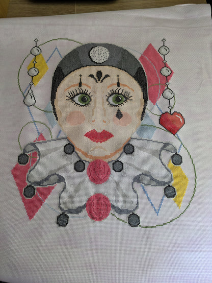 Colourful Pierrot Style Clown - Digital Download PDF and Patternkeeper
